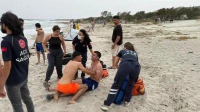 İzmir Çeşme'deki Delikli Koy’da denize giren 23 yaşındaki Azat Şerif