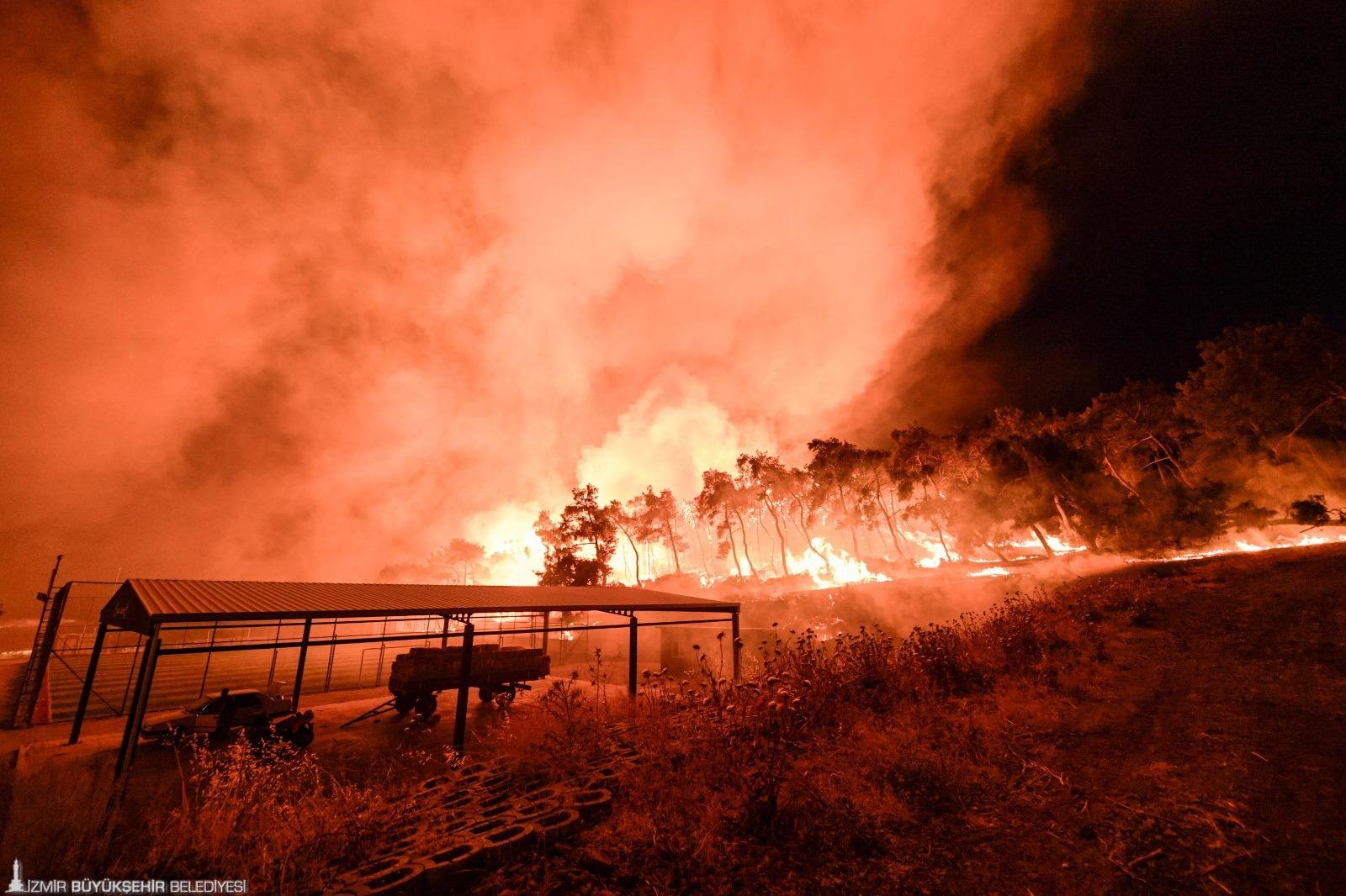 Aliağa’da Bozköy Mahallesi’nde ikinci orman yangını çıktı. Havadaki 6 uçak,