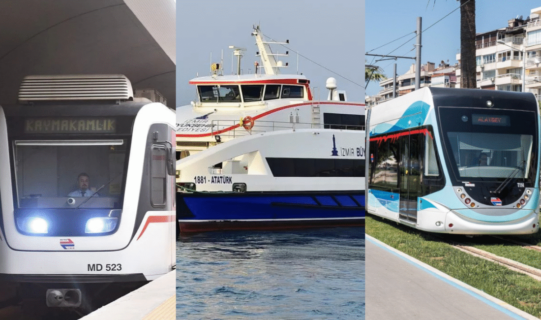 İzmir’de kent içi ulaşımın önemli ayaklarından olan metro, tramvay ve