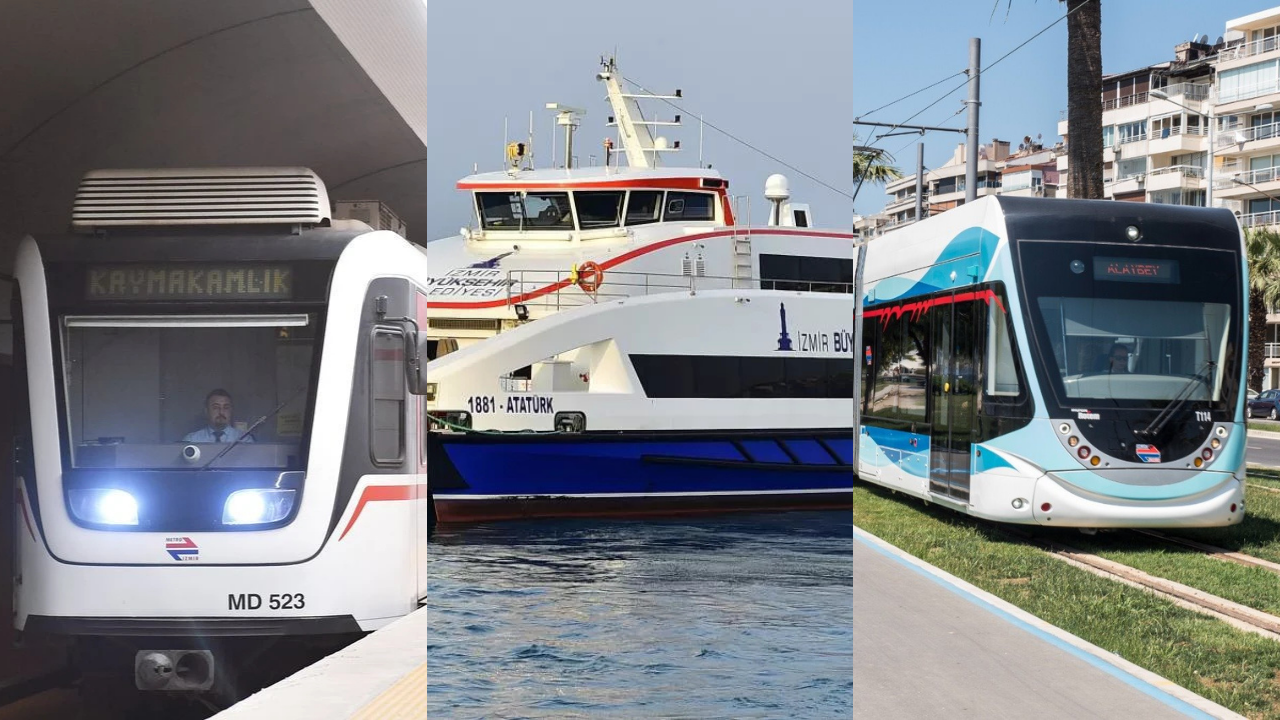 İzmir’de kent içi ulaşımın önemli ayaklarından olan metro, tramvay ve