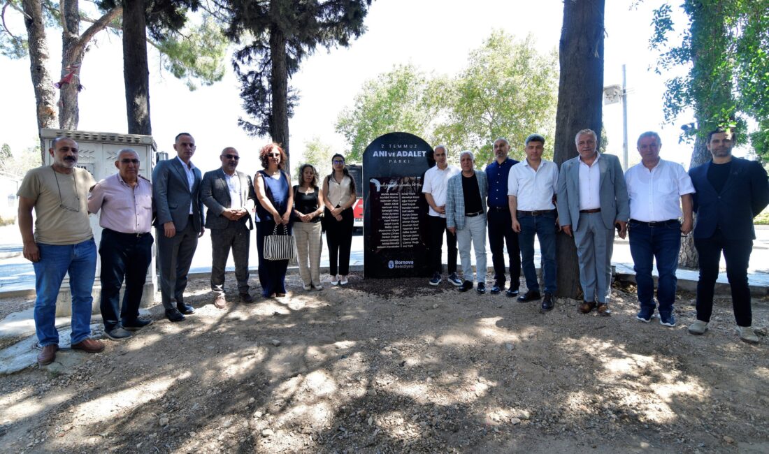 Sivas’ın ateşi hafızalarda: Bornova’da “2 Temmuz Anı ve Adalet Parkı” açıldı Bornova Belediyesi, Sivas Katliamı’nın 32. yılında Kazım Dirik Mahallesi’nde “2