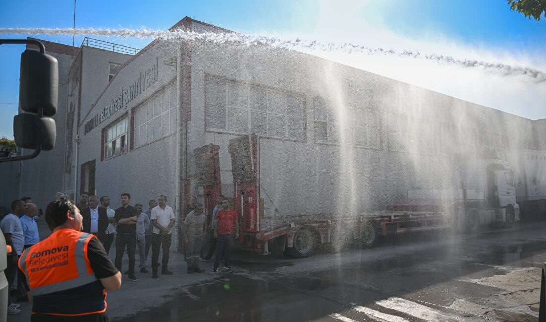 Bornova Belediyesi’nin orman yangınlarına karşı geliştirdiği TOMA tipi püskürtme sistemine
