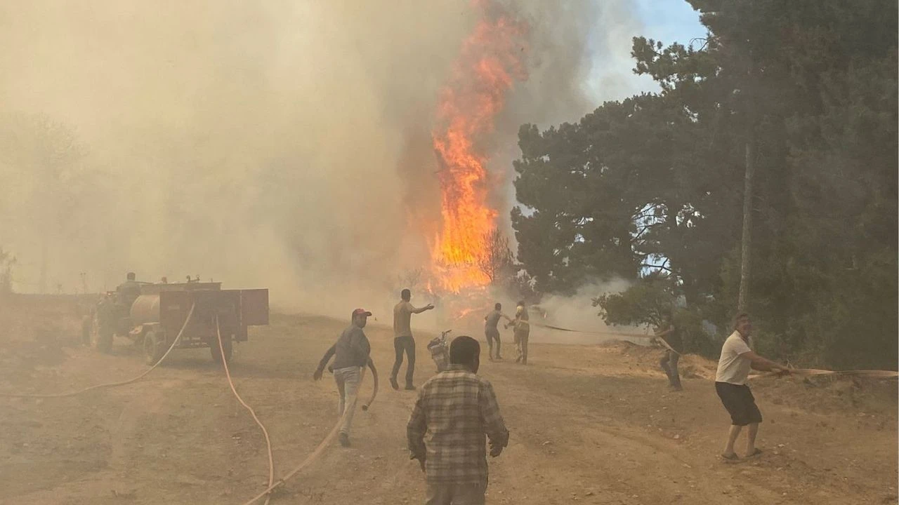 İzmir’in Ödemiş ilçesindeki orman yangını sırasında Orman Müdürlüğü’ne bağlı bir