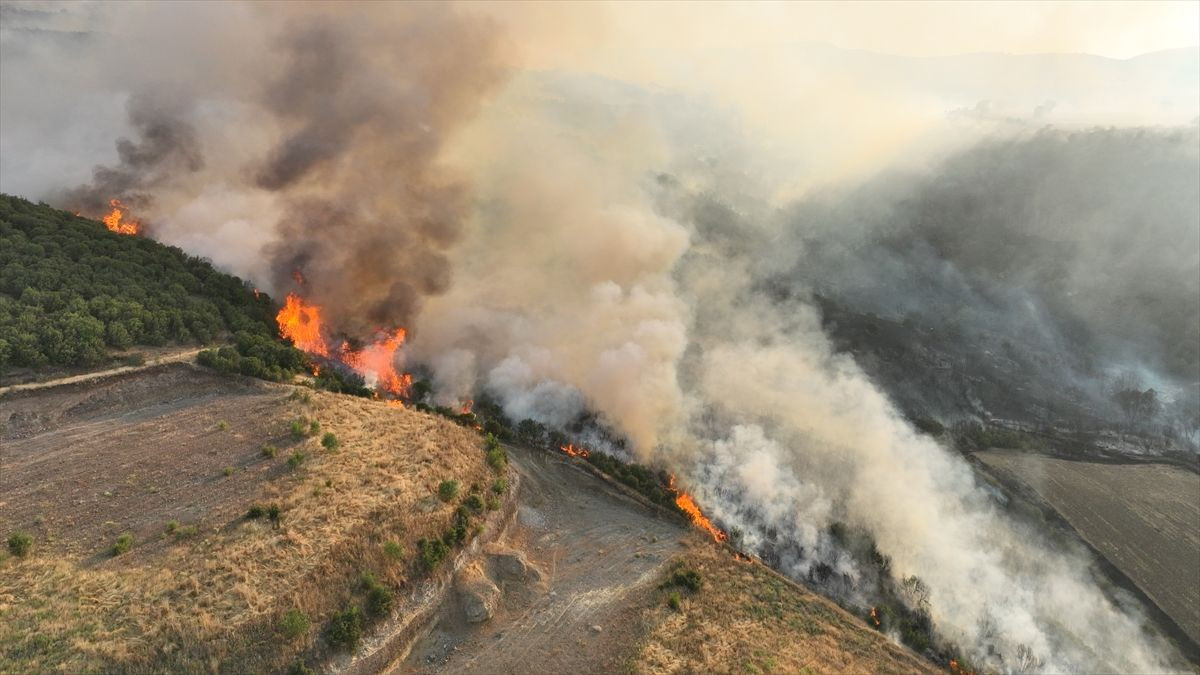 Bakan Yumaklı, "Hava müdahalemizle İzmir-Çeşme yangını kontrol altına alındı. Ödemiş