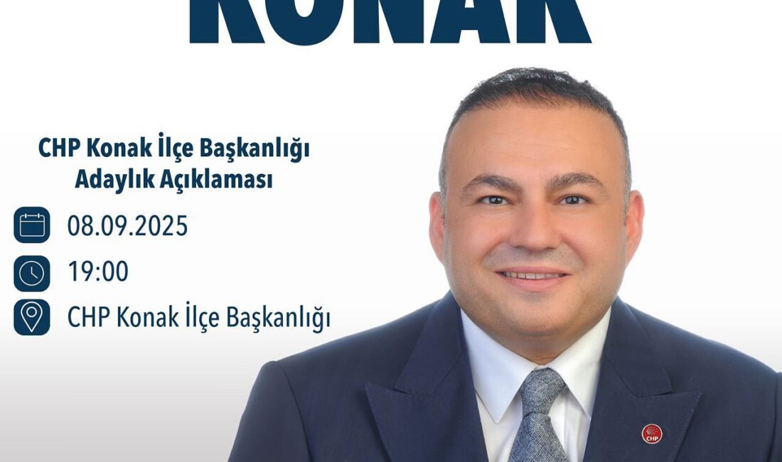 CHP Konak için yeni bir dönem: Serkan Kalmaz adaylığını duyuracak Katılımcı, şeffaf ve güçlü bir ilçe örgütlenmesi hedefiyle yola çıkan