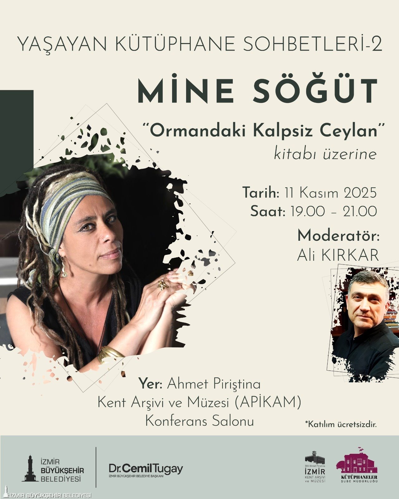 İzmir Büyükşehir Belediyesi’nin düzenlediği “Yaşayan Kütüphane Sohbetleri”nin ikinci konuğu, çağdaş