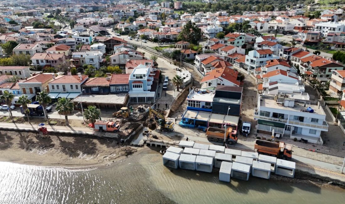 Foça’da kısa sürede metrekareye düşen 138,6 kilogram yağışa rağmen Yeni