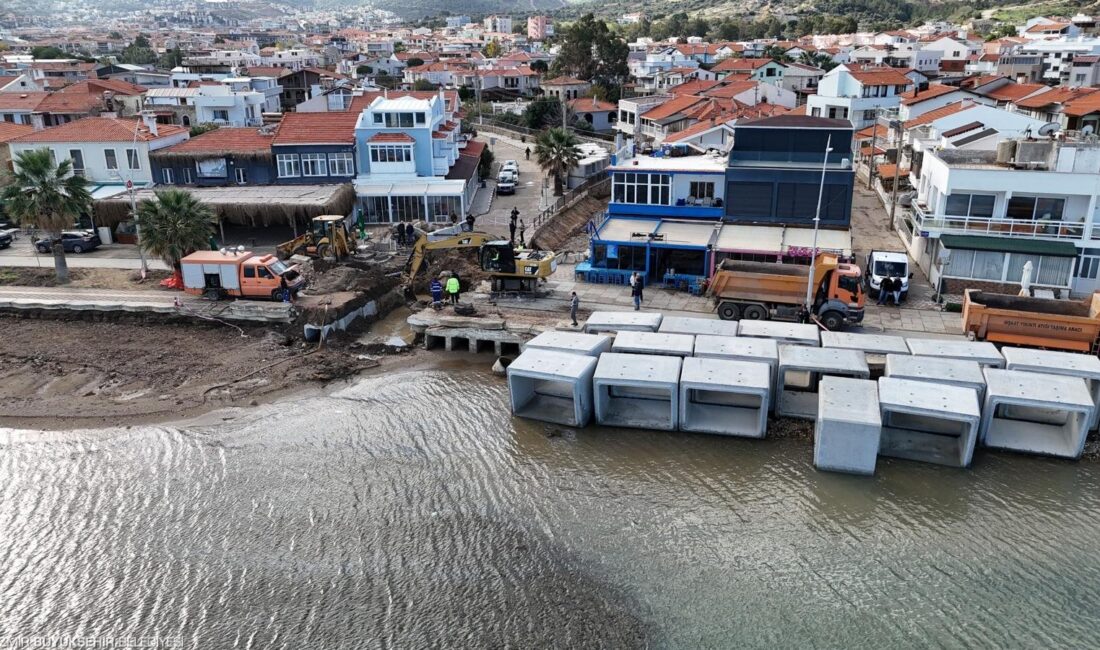 İZSU’nun Şavklı Deresi çıkışında tarihi köprüyü koruyarak yaptığı genişletme ve