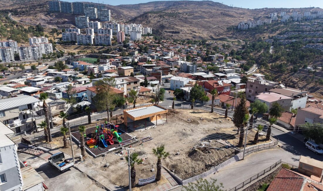 Çiğli Belediyesi tarafından Güzeltepe Mahallesi’nde hayata geçirilen Uğur Mumcu Parkı,