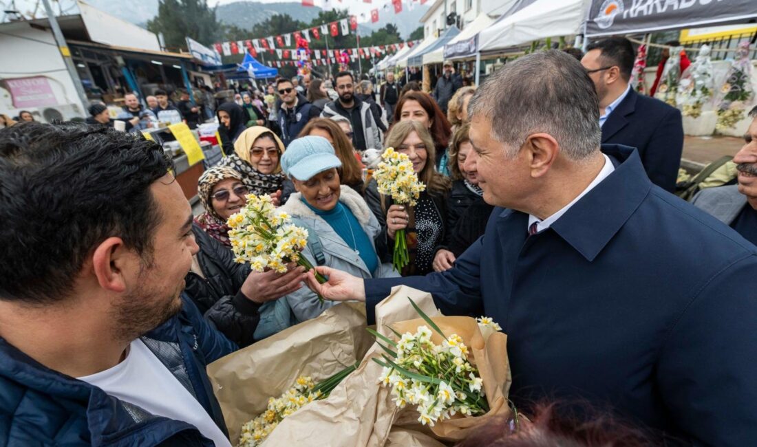 Karaburun’la özdeşleşen nergis çiçeği, 8. Karaburun Nergis Festivali ile tezgâhlardaki
