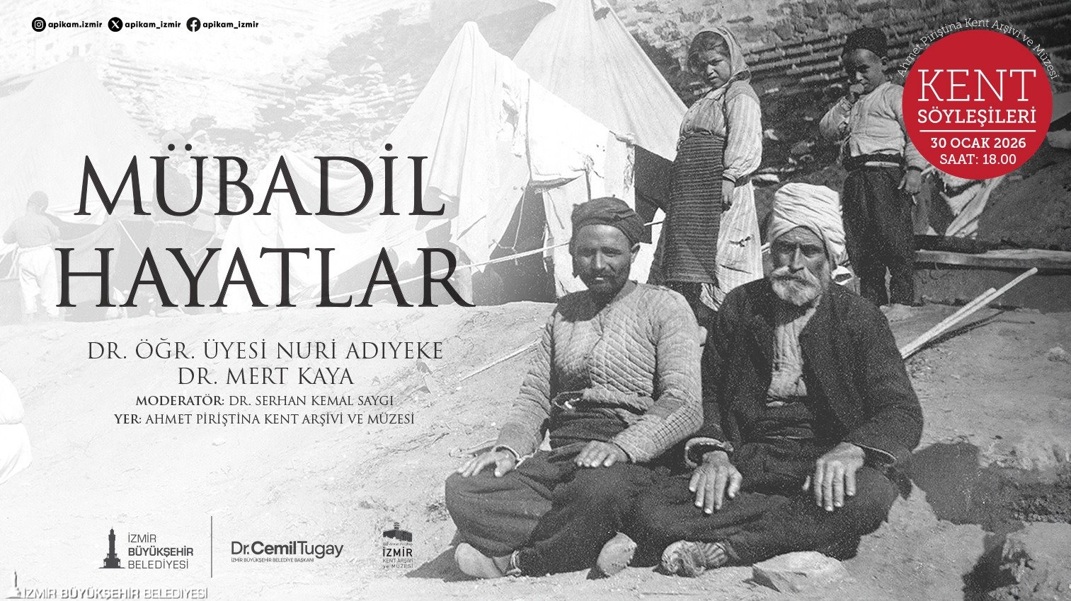 Kent Söyleşileri kapsamında düzenlenecek “Mübadil Hayatlar” oturumunda, 103 yıl önce