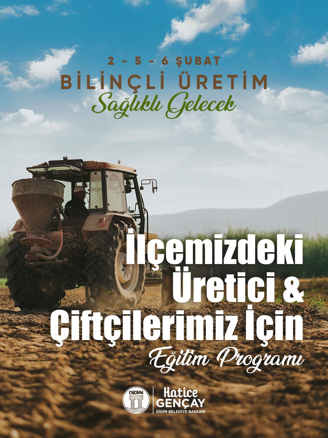 Didim Belediyesi, çiftçilere yönelik eğitimlerle zirai ilaçtan gıda güvenliğine kadar