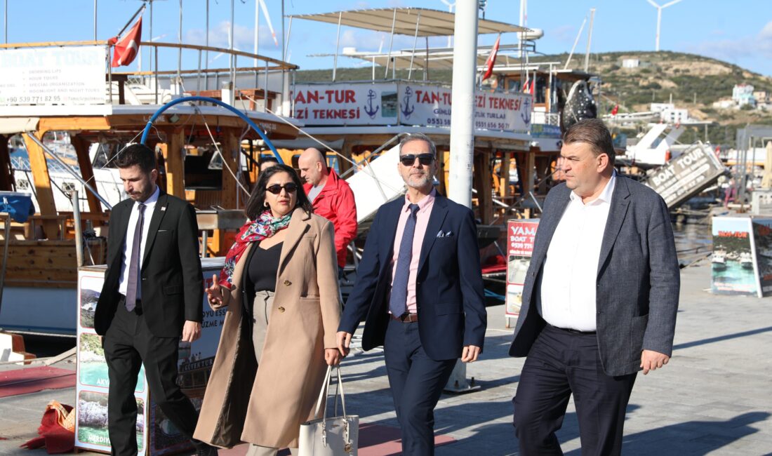 KKTC İzmir Başkonsolosu Mustafa Davulcu ve beraberindeki heyet Seferihisar’da temaslarda