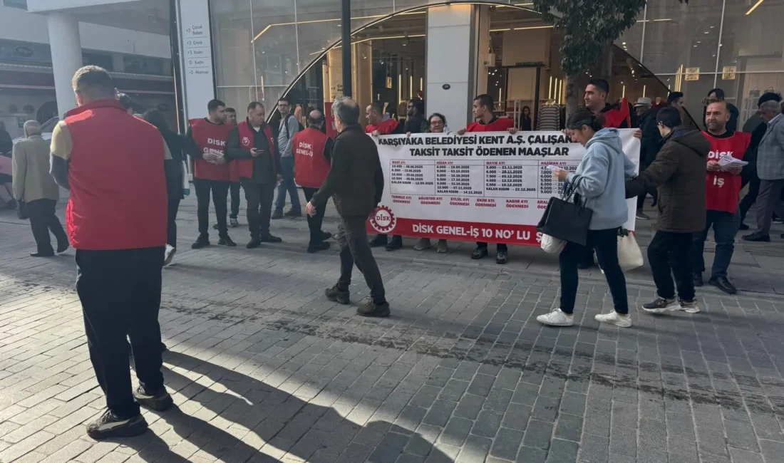 Karşıyaka’da Kent A.Ş işçileri sokağa indi, bildiri dağıttı: “Parasız emek olmaz” Karşıyaka Belediyesi’ne bağlı Kent A.Ş çalışanları, maaş ve TİS alacaklarının