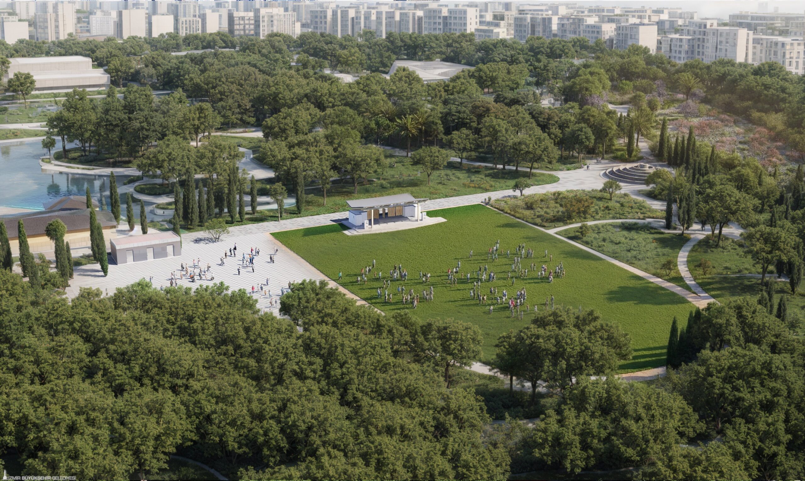 İzmir Büyükşehir Belediyesi, Kültürpark’taki eski lunapark alanını beton zeminden arındırarak