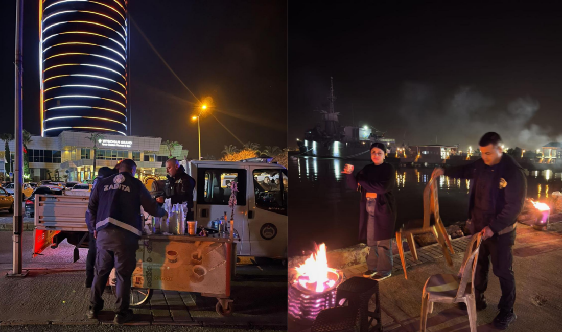 İzmir Büyükşehir Belediyesi zabıta ekipleri, Sahilevleri’nde iki bardak çayın 300