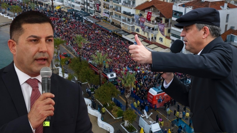 CHP'nin 'Millet İradesine Sahip Çıkıyor” mitinglerinin 101'incisi Kuşadası'nda yapıldı. Tutuklu Kuşadası