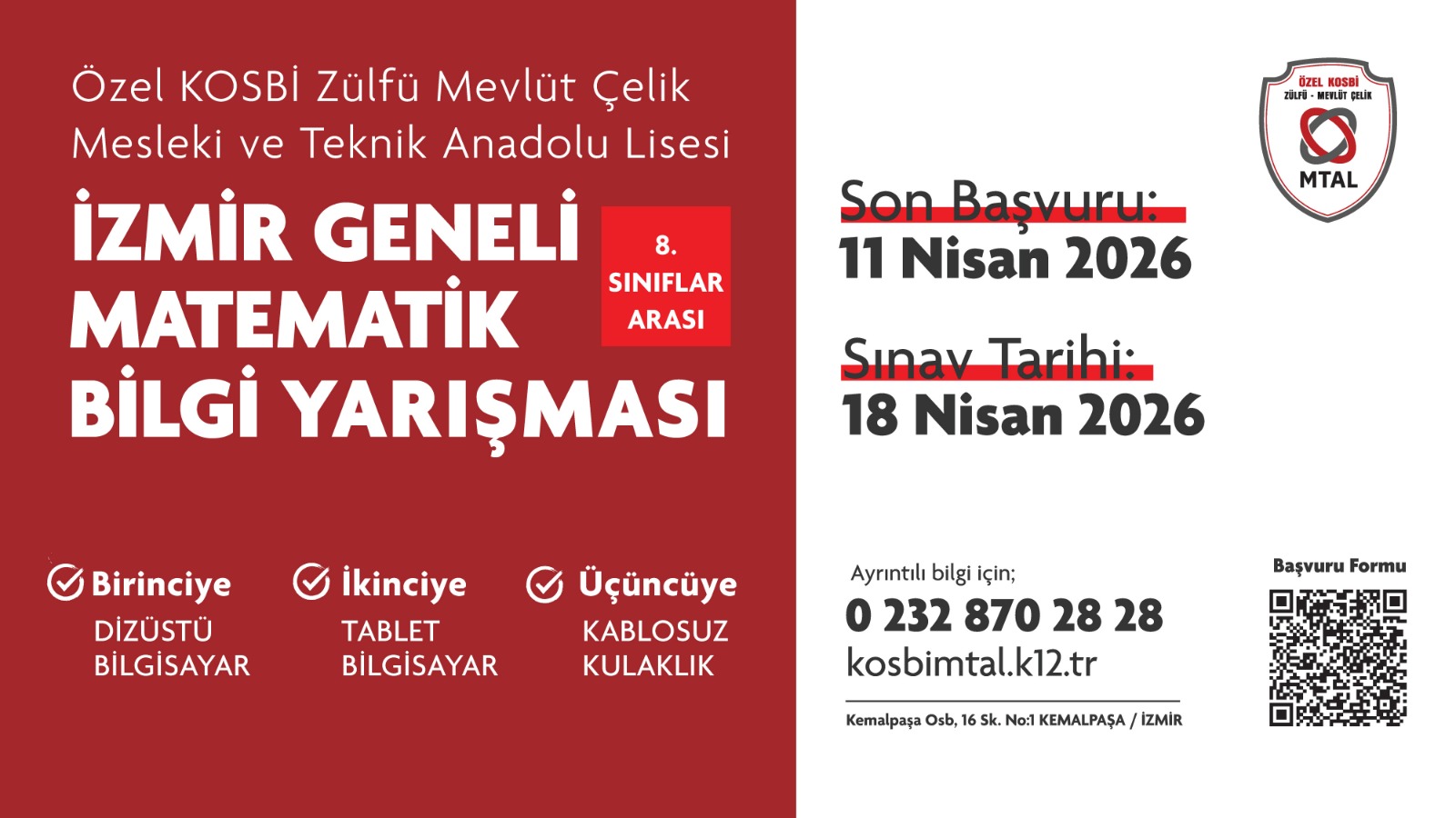 KOSBİ Zülfü Mevlüt Çelik MTAL tarafından düzenlenen İzmir Geneli 8.