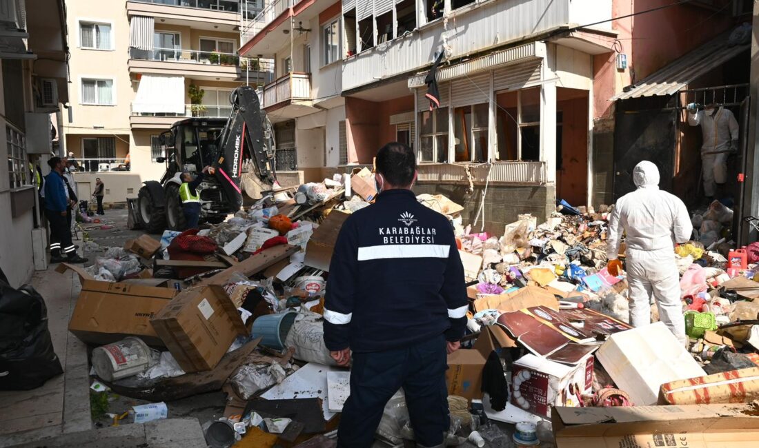Karabağlar Belediyesi, Gülyaka Mahallesi’nde çevre sakinlerinin şikâyeti üzerine tespit edilen