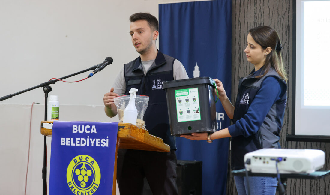 Buca Belediyesi’nin İzmir Büyükşehir Belediyesi ile gerçekleştirdiği Bokaşi kompostu eğitimi