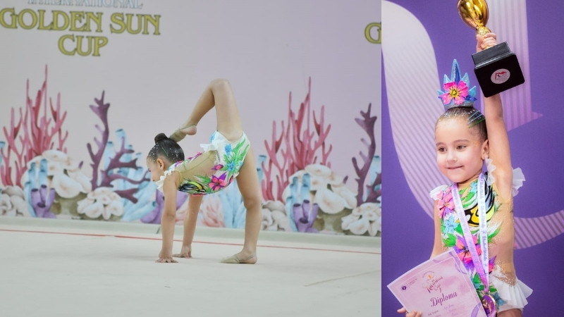 Henüz 5 yaşında olmasına rağmen kazandığı madalya ve kupalarla dikkat