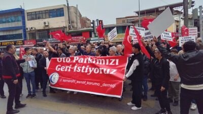 Çankaya Katlı Otoparkı’nın kapalı olması ve yüksek ücretler nedeniyle eyleme