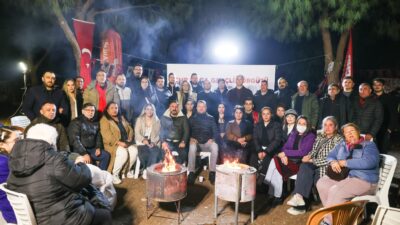 Meslek Fabrikası direnişinin 5. gününde nöbeti devralan Buca Belediye Başkanı