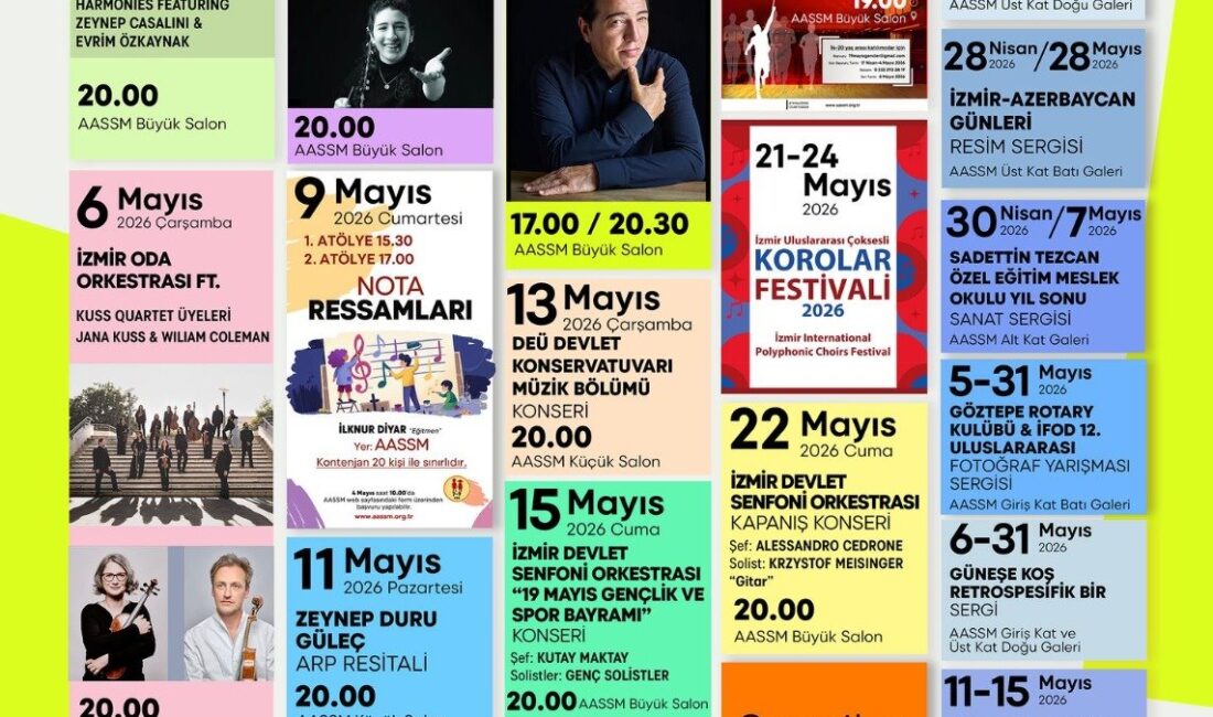 İzmir Büyükşehir Belediyesi Ahmed Adnan Saygun Sanat Merkezi (AASSM), mayıs