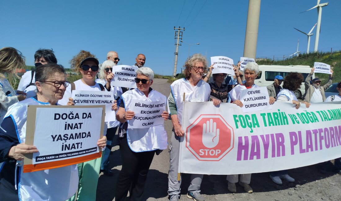 Aliağa Horozgediği'nde BATIÇİM AŞ'nin klinker öğütme ve paketleme tesisine karşı