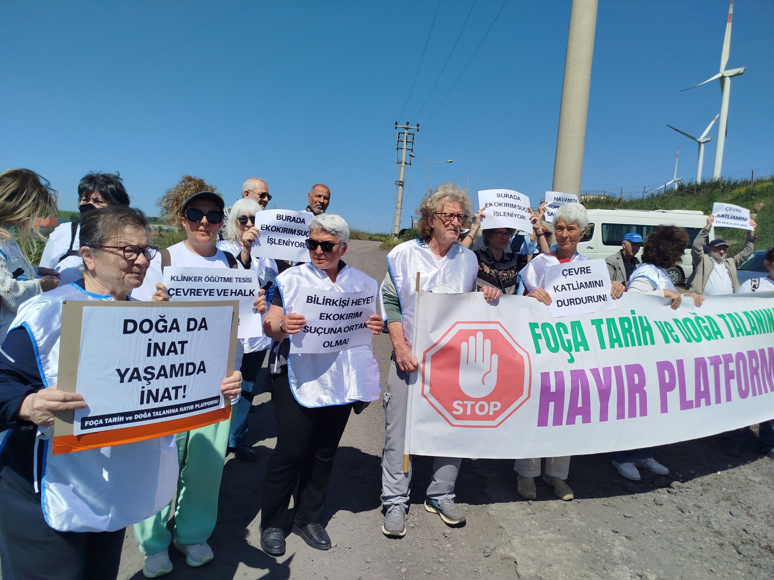 Aliağa Horozgediği'nde BATIÇİM AŞ'nin klinker öğütme ve paketleme tesisine karşı