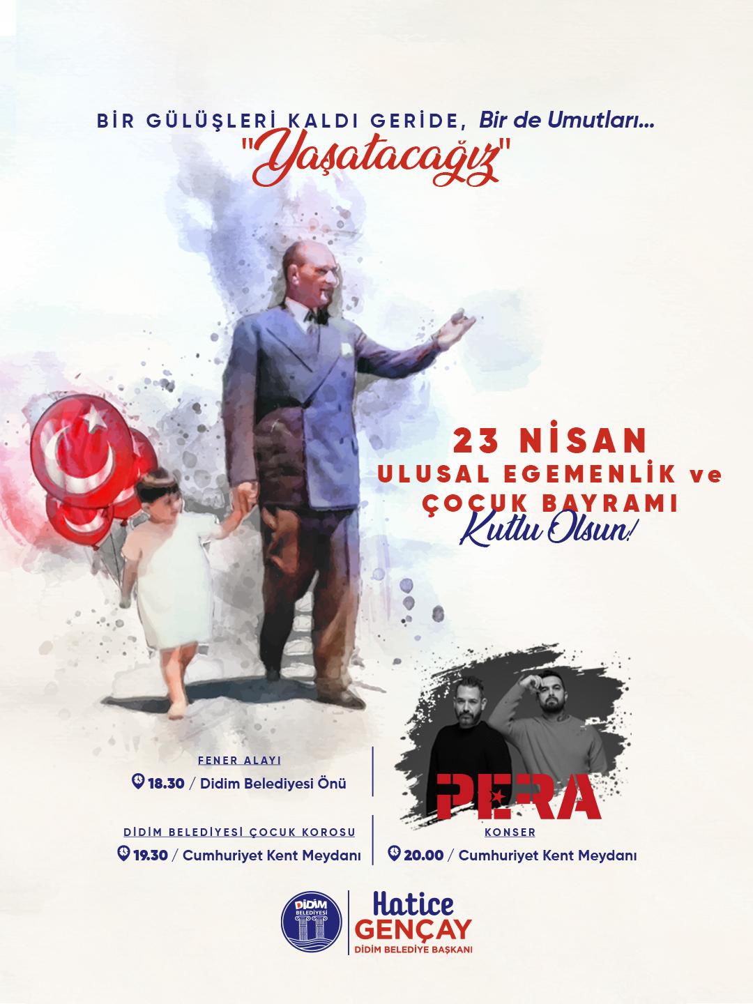 Didim Belediyesi, 23 Nisan Ulusal Egemenlik ve Çocuk Bayramı’nı fener