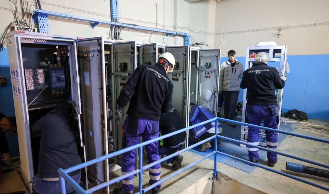 İZSU, terfi merkezlerinde eski sistemleri modern ekipmanlarla değiştiriyor. Yenileme çalışmalarıyla