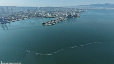 İzmir Büyükşehir Belediyesi’nin dron destekli denetimlerinde Karşıyaka açıklarında 6 ayda