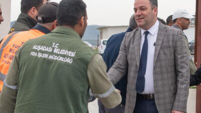 Kuşadası Belediye Başkan Vekili Tahsin Demirtaş, Fen İşleri Müdürlüğü’nü ziyaret