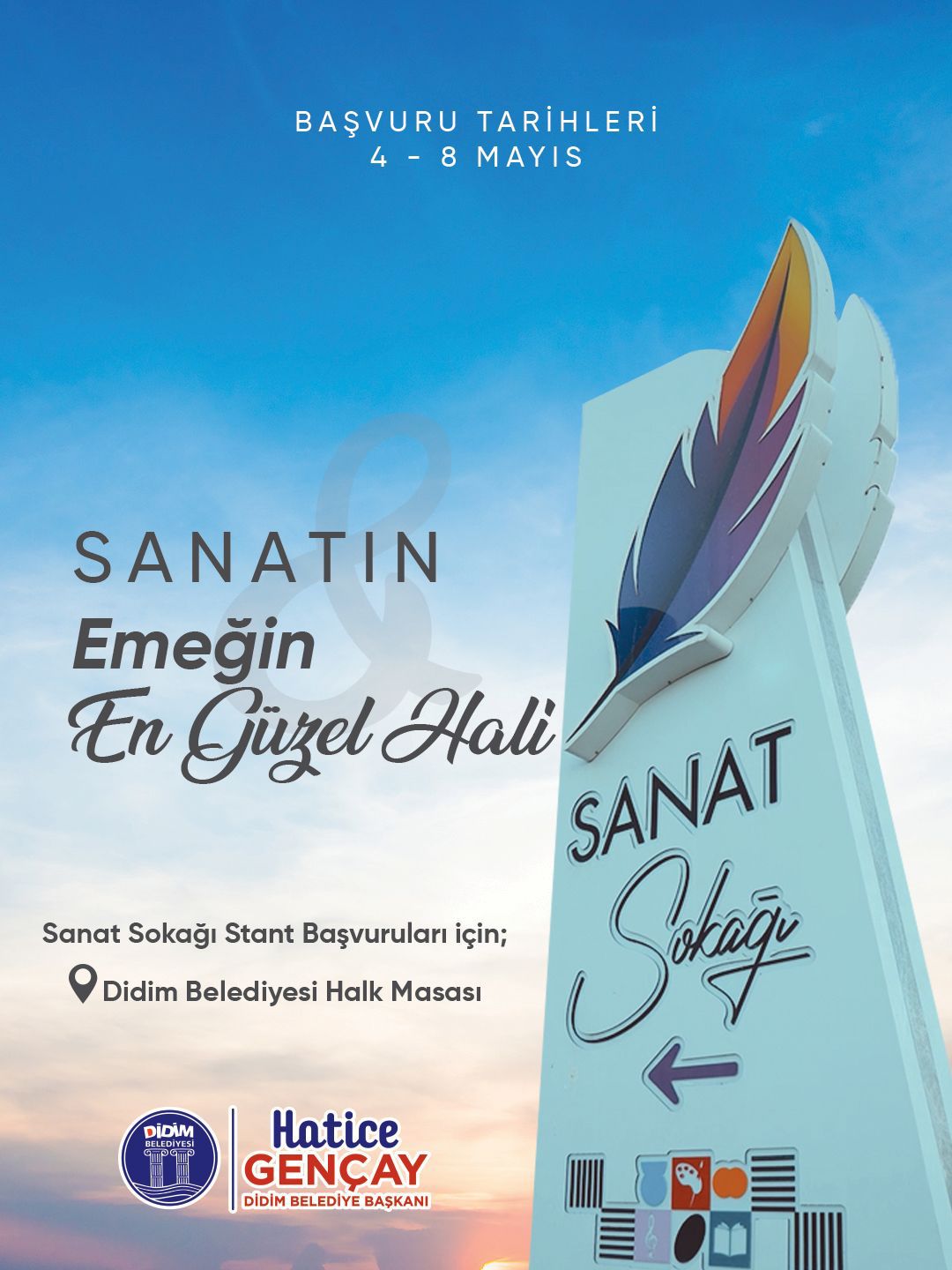 Didim’de el emeği ve sanatın buluşacağı Sanat Sokağı için stant