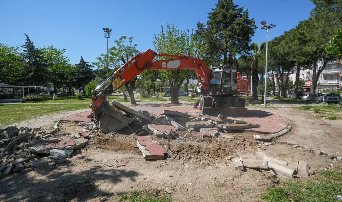Gaziemir’de modern dokunuş: Şehit Ferit Yaşarlar Parkı baştan sona yenileniyor Gaziemir Belediyesi, park ve yeşil alanlarda yürüttüğü çalışmalar kapsamında Şehit