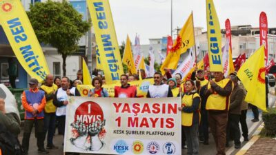 Urla’da 1 Mayıs coşkusu yaşandı. Farklı kesimlerin bir araya geldiği