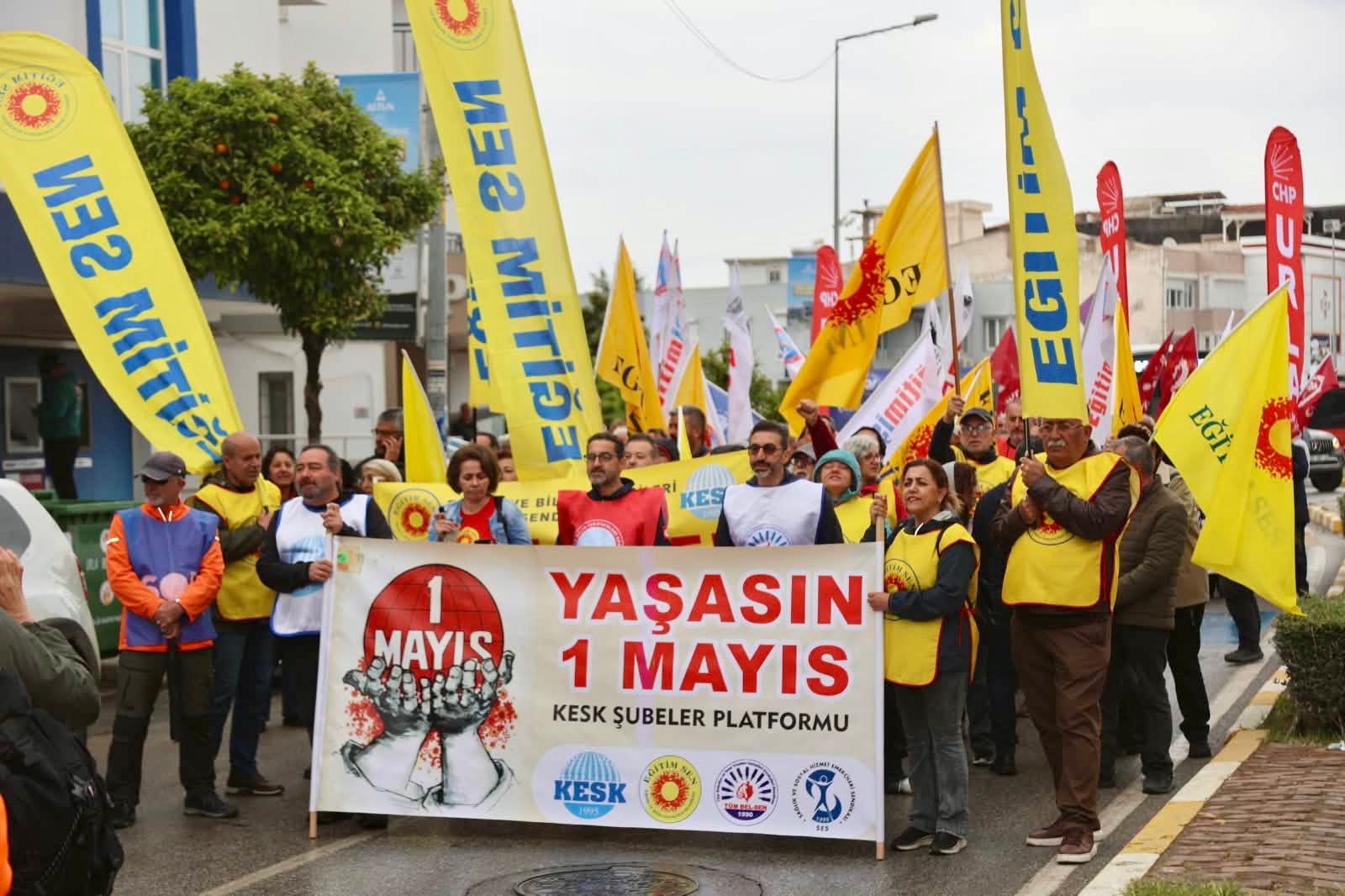 Urla’da 1 Mayıs coşkusu yaşandı. Farklı kesimlerin bir araya geldiği