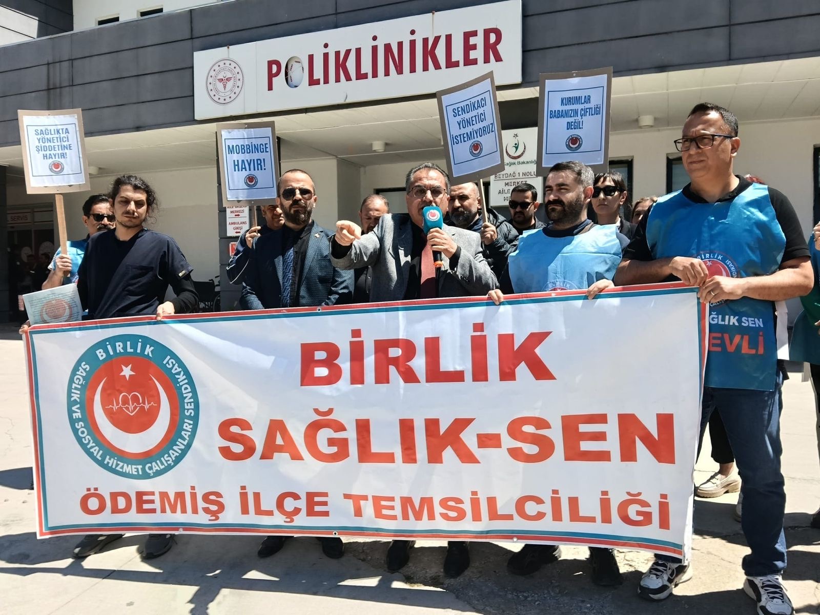 Birlik Sağlık Sen Genel Başkanı Ahmet Doğruyol, İzmir Beydağ Devlet