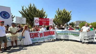 Çeşme’de daha önce protestolar nedeniyle durdurulan Sabancı Holding bünyesindeki Enerjisa’ya