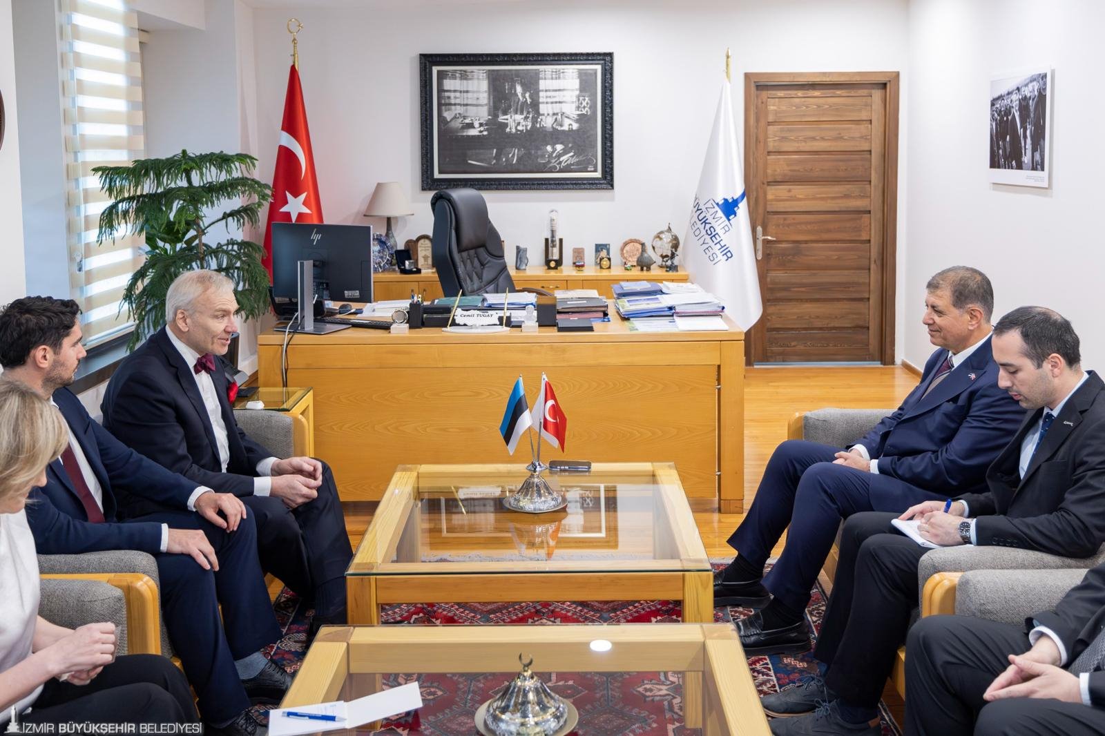 İzmir Büyükşehir Belediye Başkanı Dr. Cemil Tugay, Estonya’nın Ankara Büyükelçisi