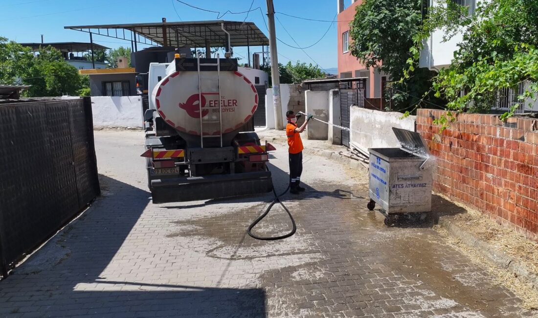 Efeler Belediyesi ekipleri, Ovaeymir Mahallesi’nde kapsamlı temizlik çalışması gerçekleştirdi. Cadde,