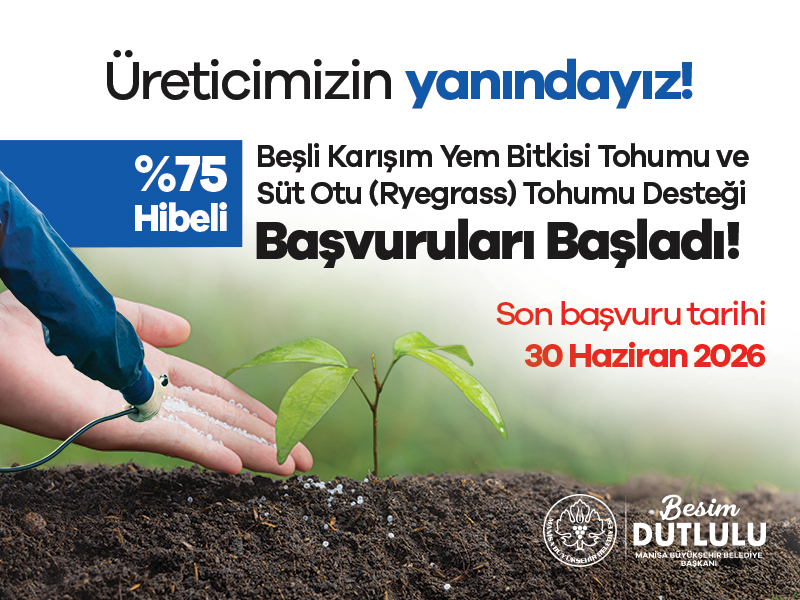 Manisa’dan çiftçiye dev destek: Hibe başvuruları başladı Manisa Büyükşehir Belediyesi, “Destek Bizden, Hasat Sizden” programıyla arpa, buğday,