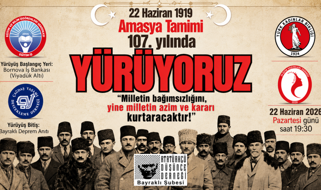 İzmir'de Bayraklı Atatürkçü Düşünce Derneği öncülüğündeki çeşitli sivil toplum kuruluşları,