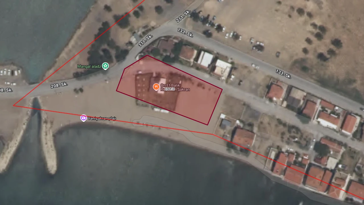 İzmir Aliağa’da denize cephesi bulunan ve turizm alanı imarlı 2.588