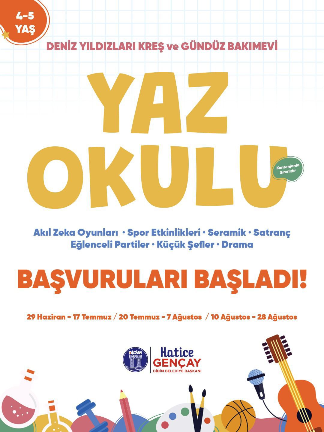 Didim Belediyesi Deniz Yıldızları Kreş ve Gündüz Bakımevi tarafından düzenlenecek
