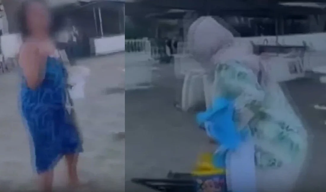 İzmir'in Seferihisar ilçesinde bir plajda şezlong yeri nedeniyle çıktığı öne