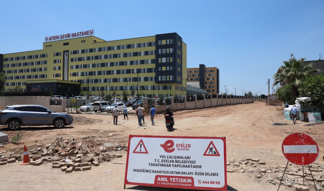 Efeler Belediyesi, şehrin farklı noktalarında eş zamanlı yol yatırımlarına devam