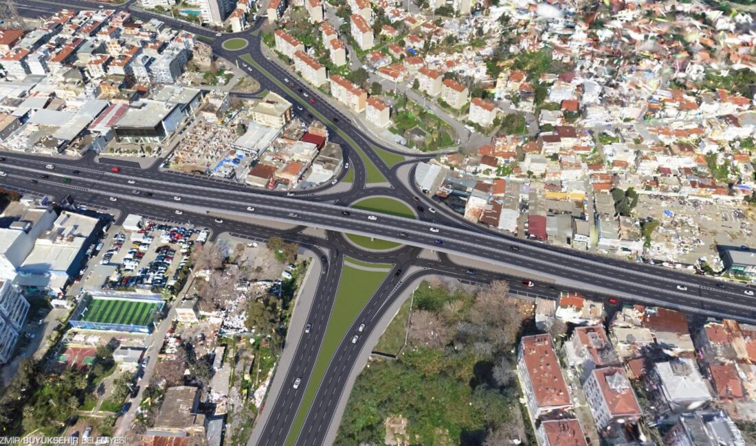 İzmir Büyükşehir Belediyesi, Anadolu Caddesi’nde özellikle yoğun saatlerde yaşanan trafik