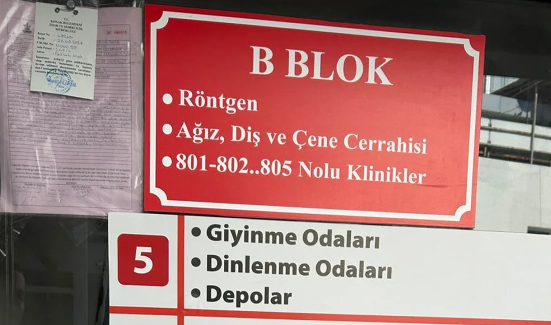 İzmir Eğitim Diş Hastanesi’nin bir bölümünün bulunduğu hizmet binasındaki B